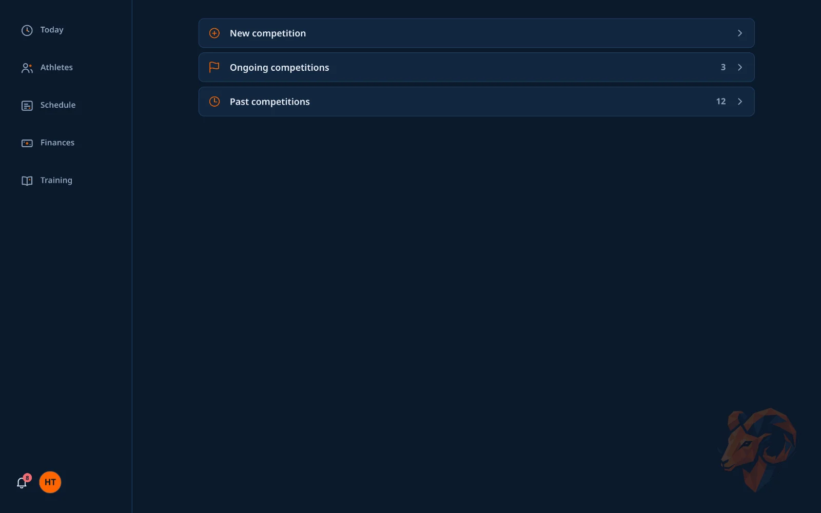 The competitions hub with new, ongoing and past competitions.